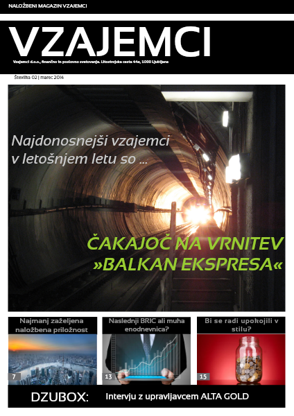 Naložbeni magazin Vzajemci - marec 2014