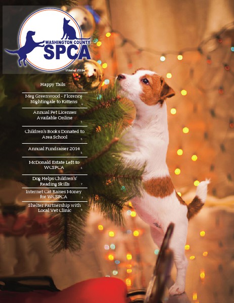 Washington County SPCA Newsletter WINTER 2014