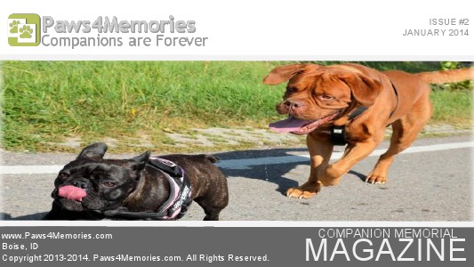 Paws4Memories Magazine Issue # 2 January 2014